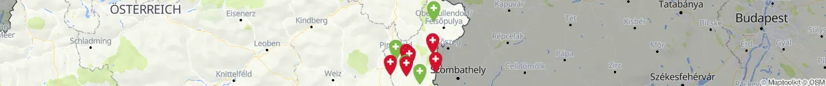 Kartenansicht für Apotheken-Notdienste in der Nähe von Bernstein (Oberwart, Burgenland)